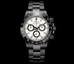 ROLEX Daytona 40*12.3MM 904L Steel 7750 Movement Black Bracelet White Watch
